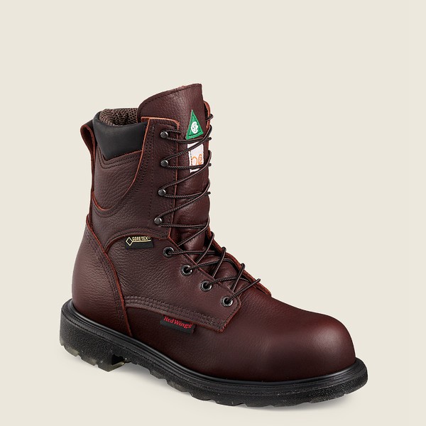 Red Wing Safety Bot Erkek - Supersole® 2.0 - 8-Inch Insulated Waterproof Csa Toe - Bordo - 25OLRZIFB